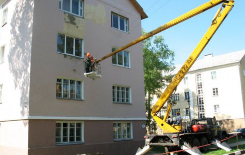 Покраска фасада здания